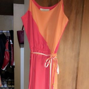 Pink/Orange/White Maxi Dress